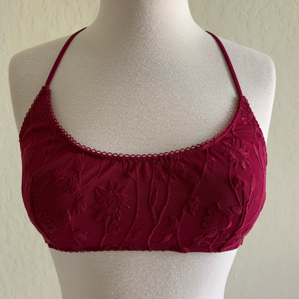 NWT FREE PEOPLE Embroidered Bralette